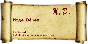 Moga Dénes névjegykártya